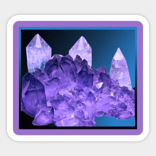 Amethyst Quartz Crystal Sticker